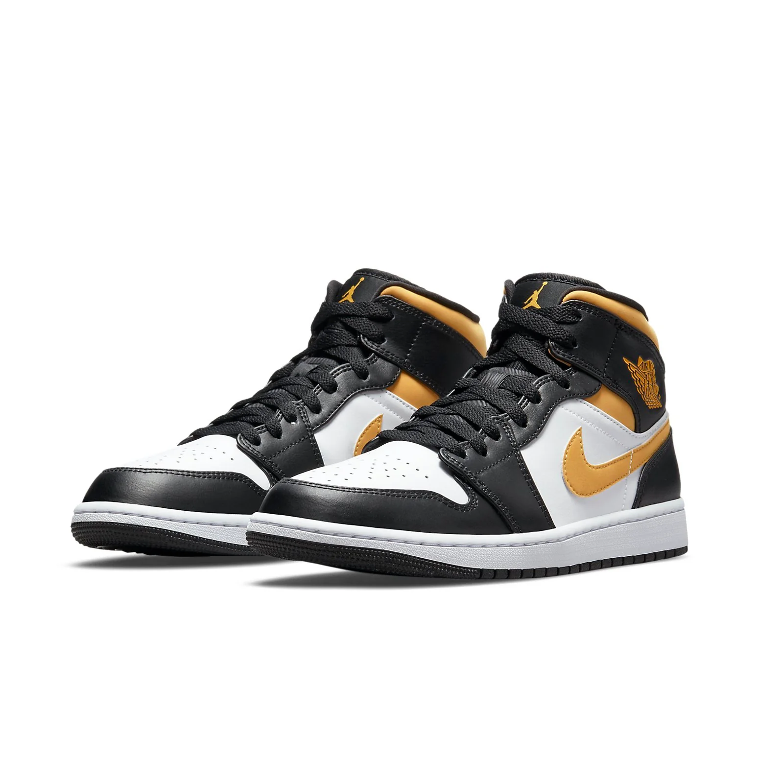 Air Jordan 1 Mid 'Black University Gold' 554724-177