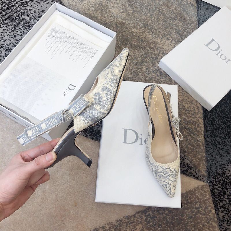 Jacquard Embroidered Bow Sandals