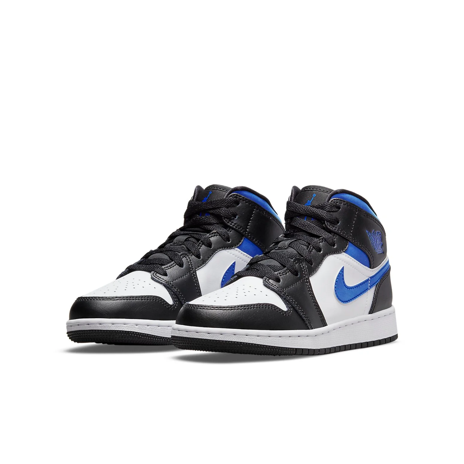 (GS) Air Jordan 1 Mid 'White Black Racer Blue' 554725-140