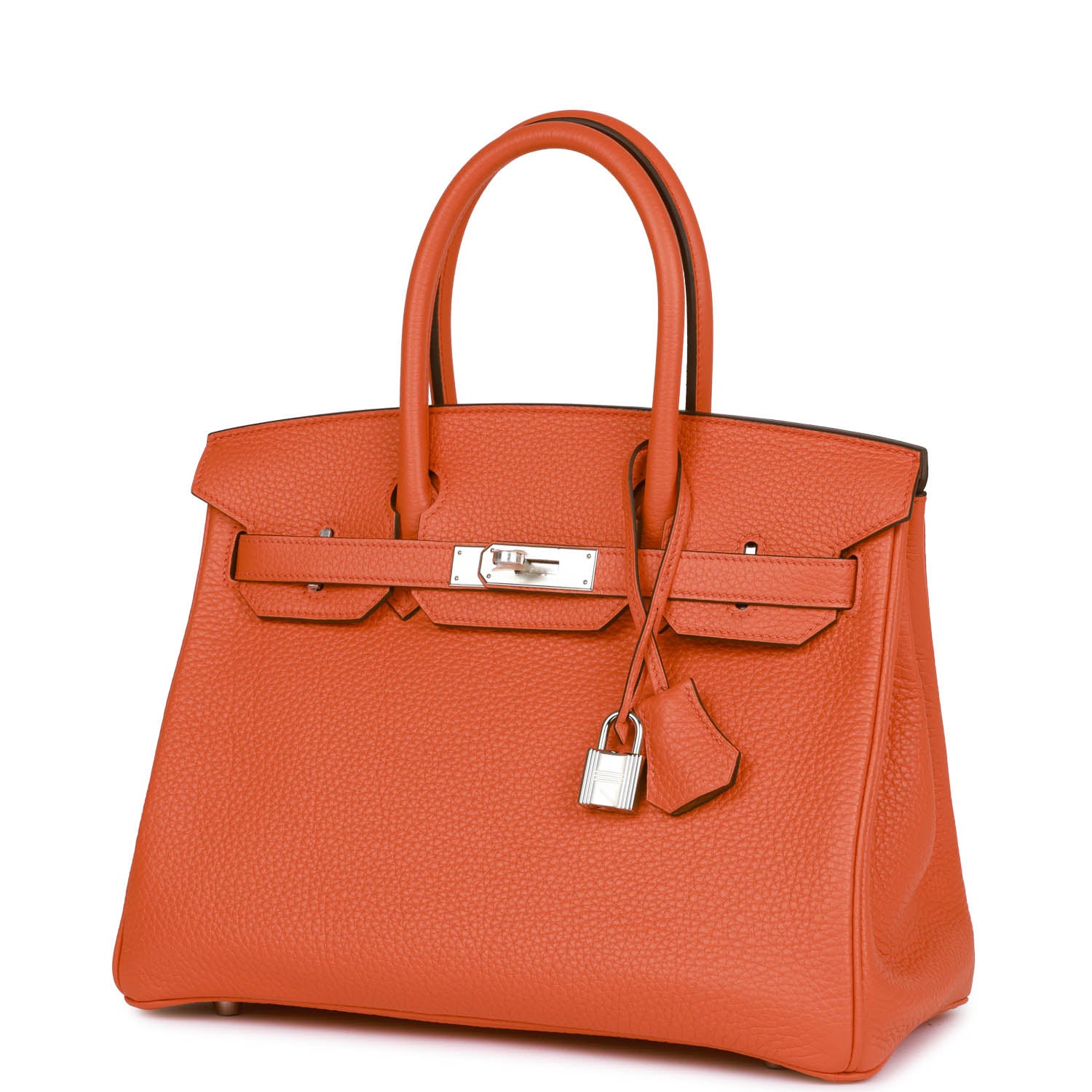 Hermès Birkin 30 Orange Poppy Clemence Palladium Hardware