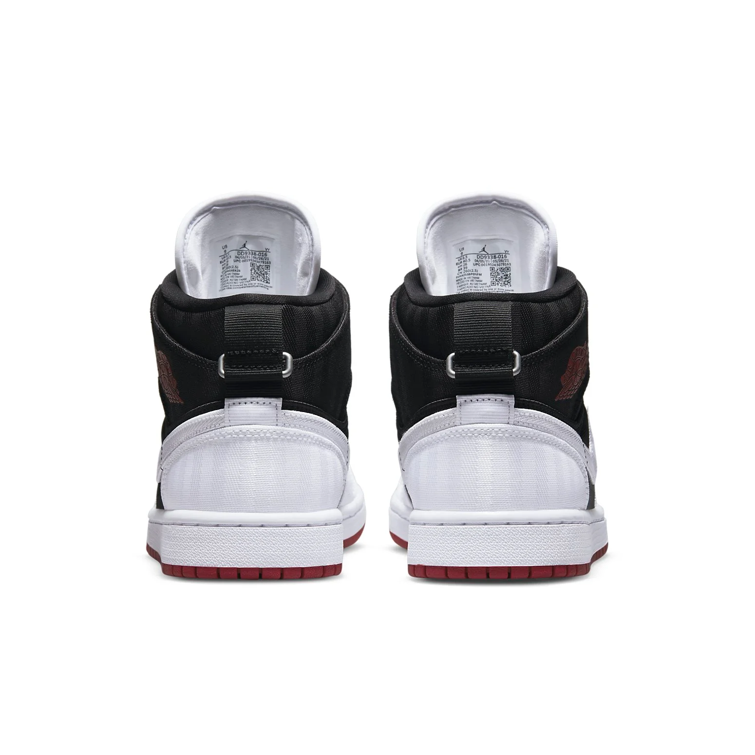 (WMNS) Air Jordan 1 Mid SE Utility 'White Black Gym Red' DD9338-016
