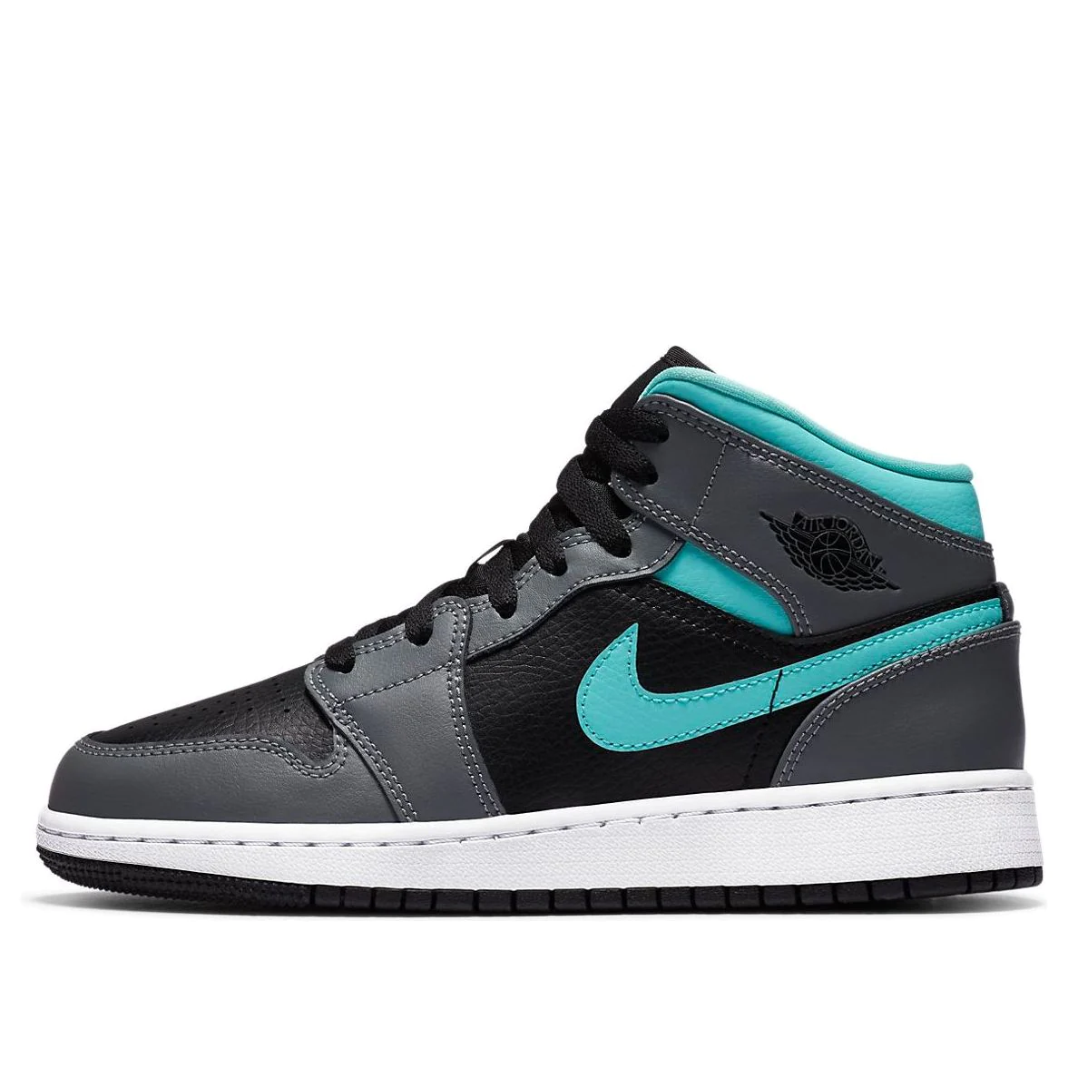 (GS) Air Jordan 1 Mid 'Grey Aqua' 554725-063