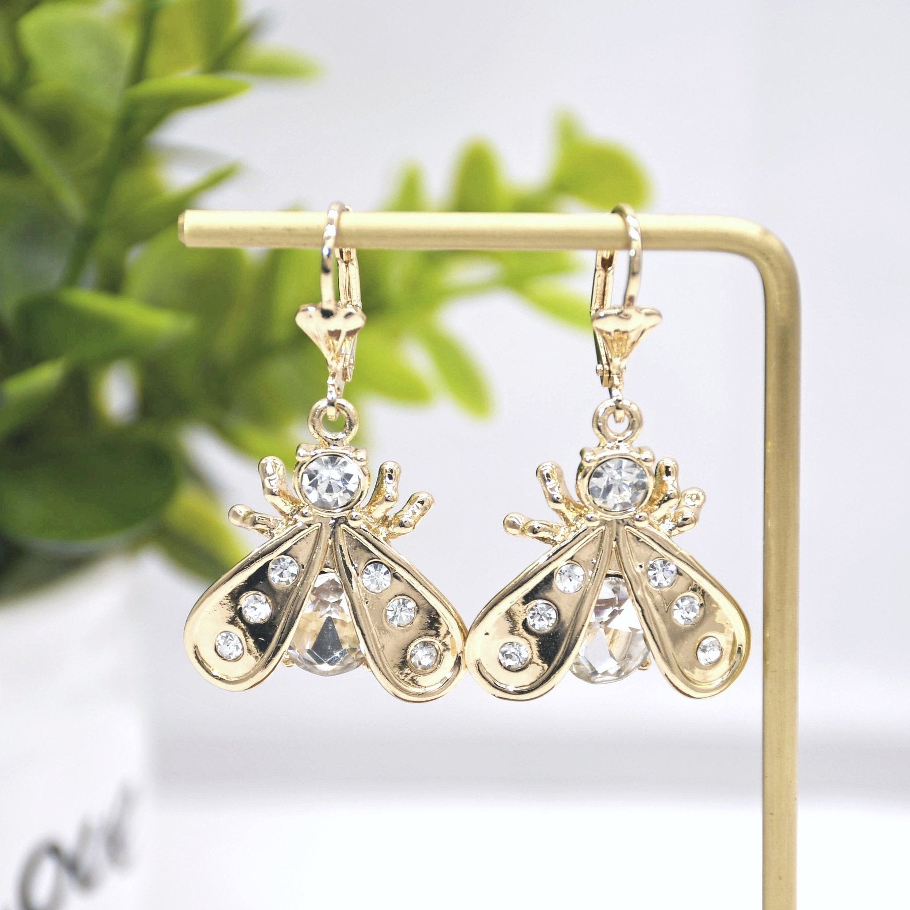 Simple Personality Beetle Pendant Earrings