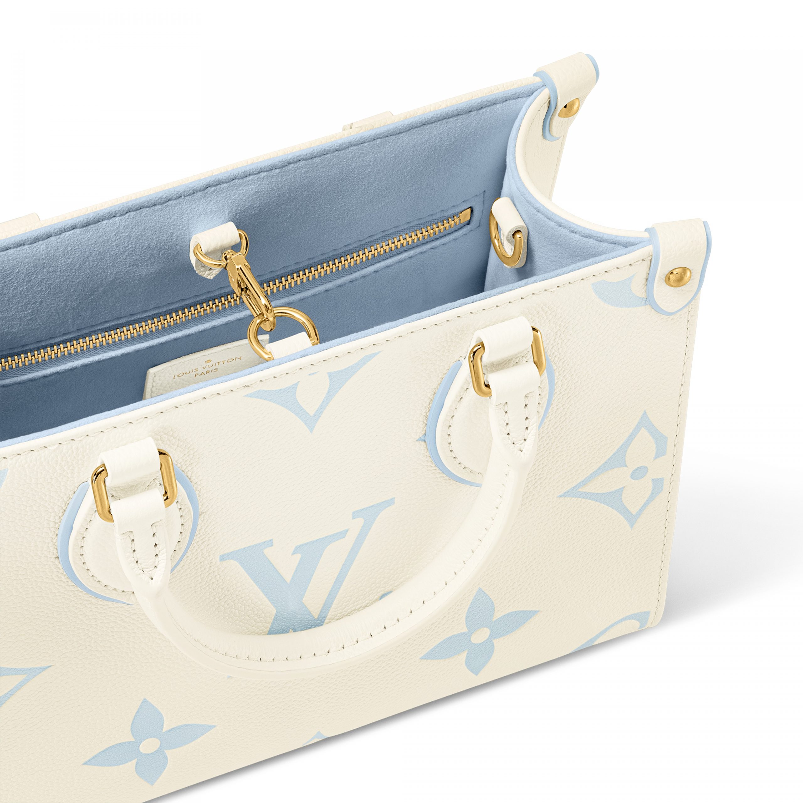 Louis Vuitton M46833 OnTheGo PM Latte/Candy Blue