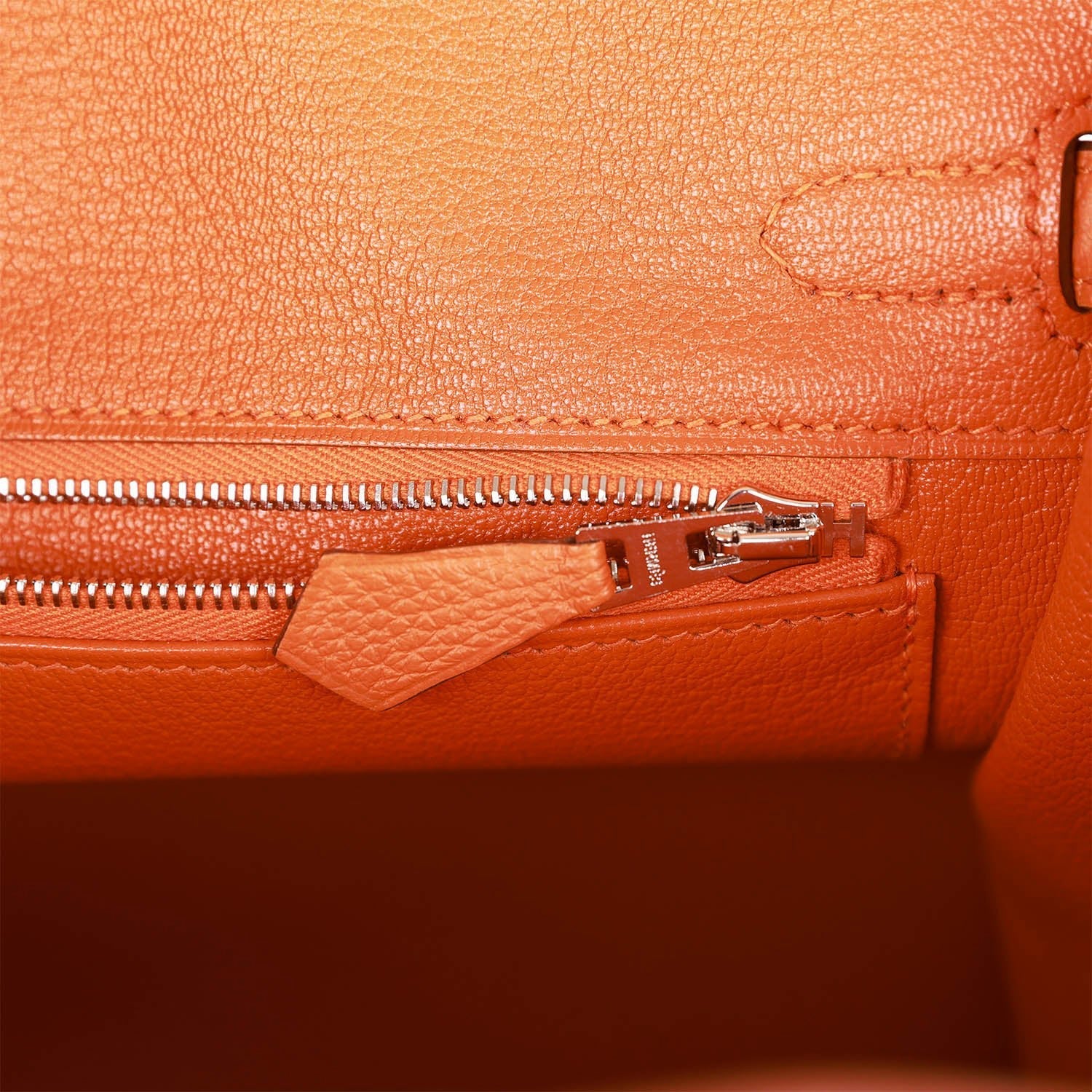 Hermès Birkin 25 Orange Togo Palladium Hardware