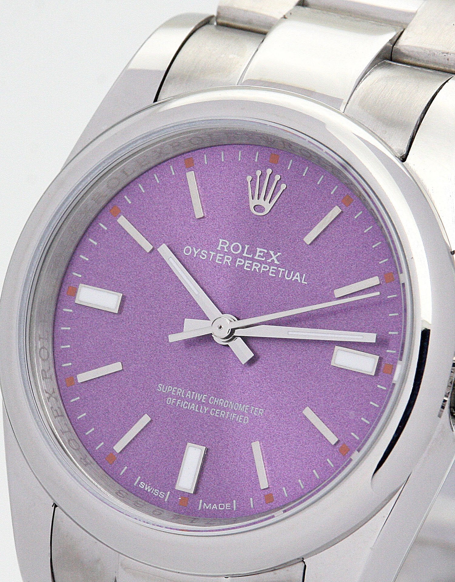 Replica Rolex Oyster Perpetual Lady 31mm Purple Dial 177200