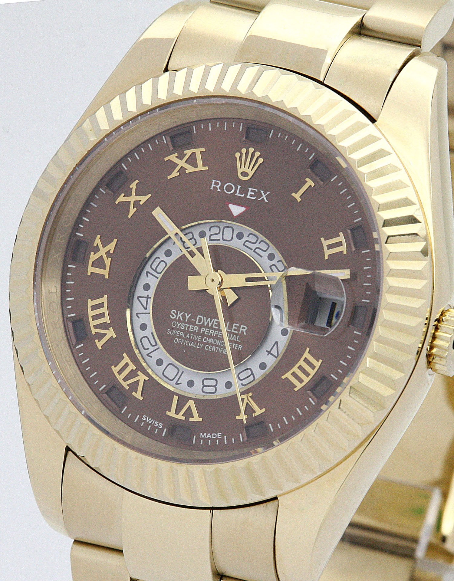 Replica Rolex Sky-Dweller 42mm Brown Dial 326938