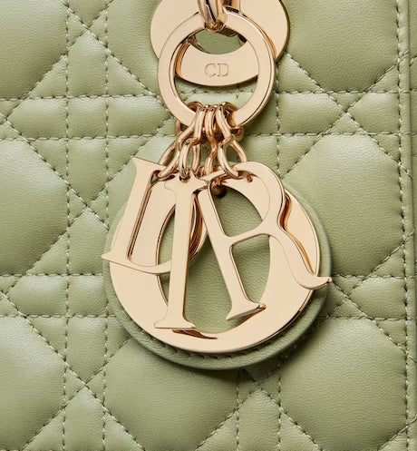 SMALL LADY DIOR MY ABCDIOR BAG Ethereal Green Cannage Lambskin