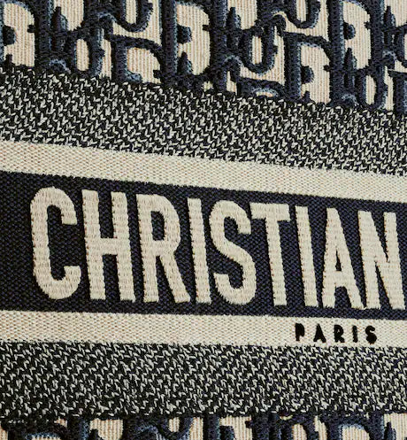 LARGE DIOR BOOK TOTE Blue Dior Oblique Embroidery (42 x 35 x 18.5 cm)