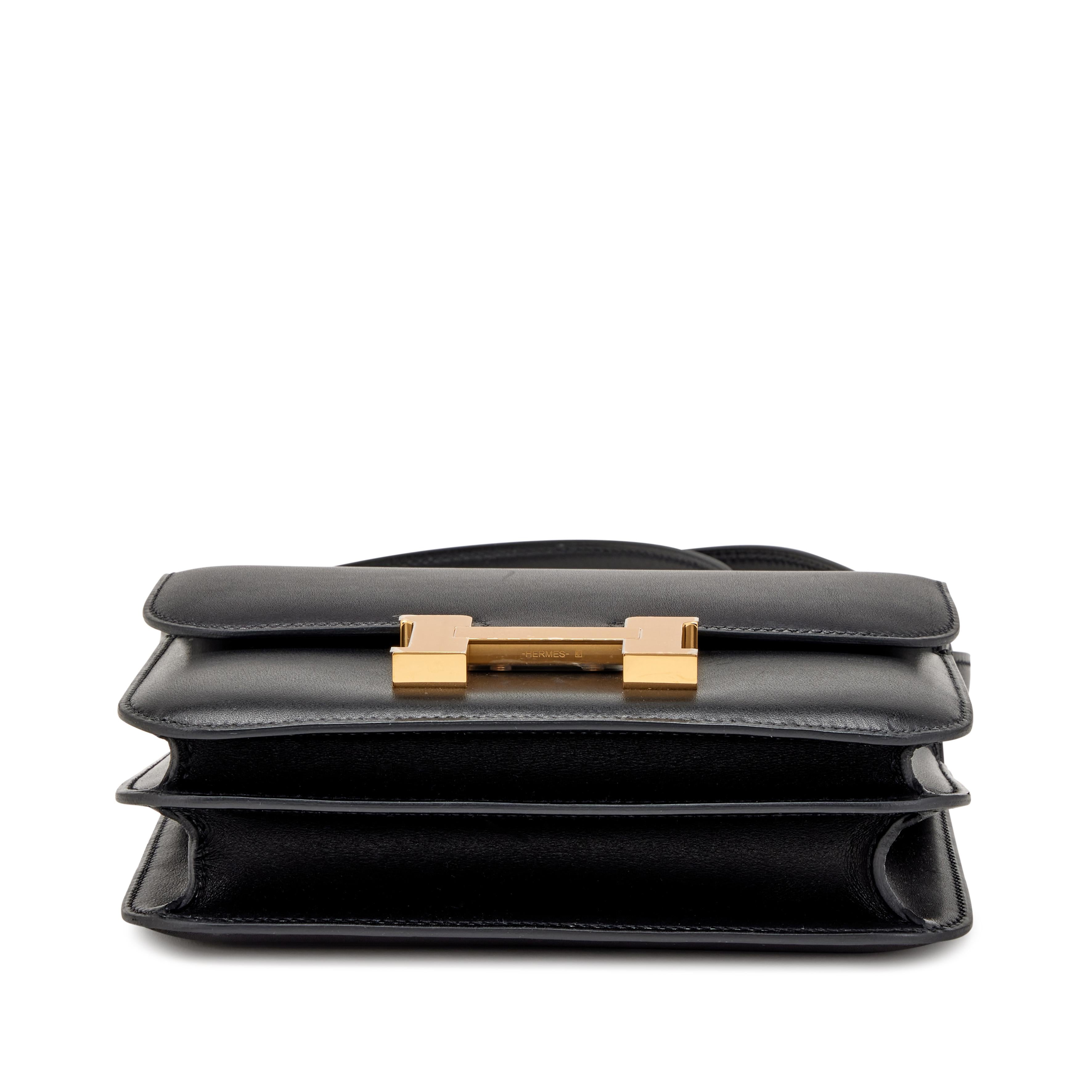 Hermès Constance Bag 18 Black Epsom Gold Hardware