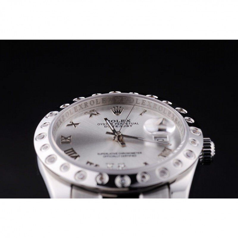 Rolex Datejust Diamond Bezel Silver Dial 7468