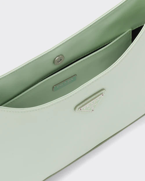 Prada Cleo brushed leather shoulder bag - Aqua