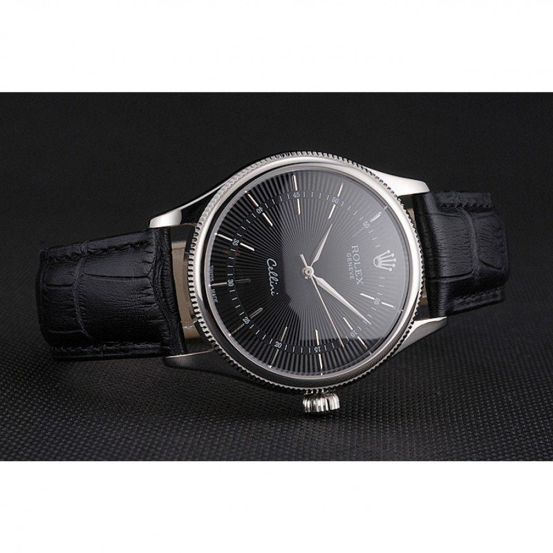 Superclone Rolex Cellini 38mm Black Dial REP016809