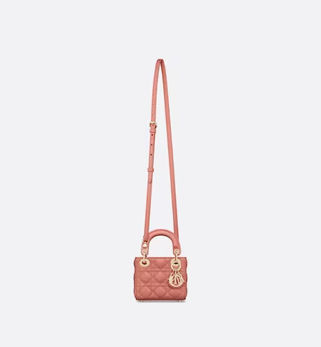 MICRO LADY DIOR BAG Ethereal Pink Cannage Lambskin