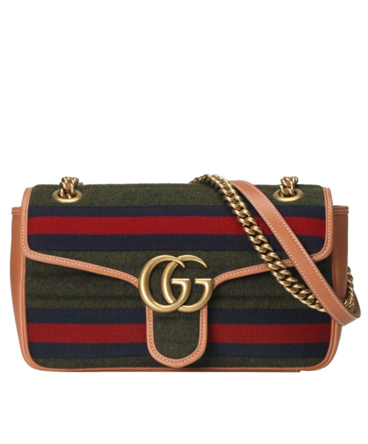 Gucci GG Marmont Small Shoulder Bag 443497 Green
