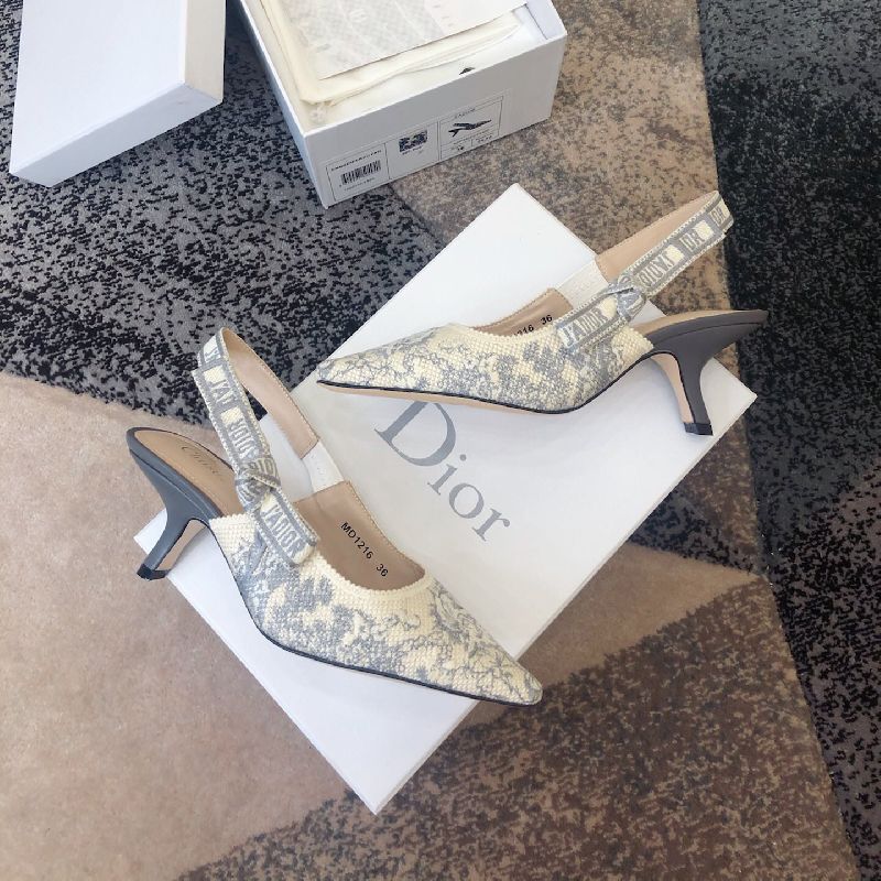 Jacquard Embroidered Bow Sandals