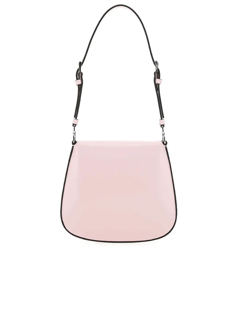 Prada Cleo Brushed Leather Mini Bag in Alabaster Pink