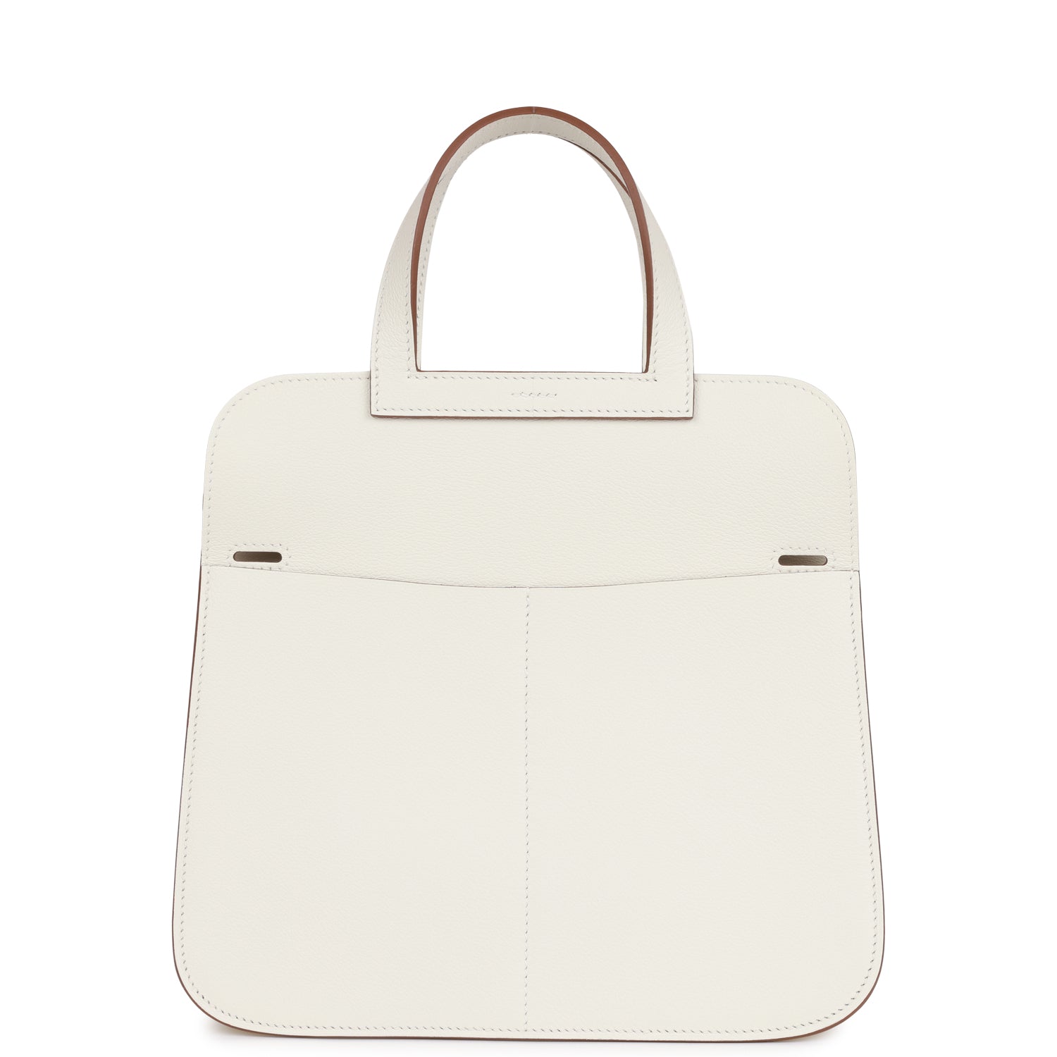 Hermès Halzan 25 White Evercolor Gold Hardware