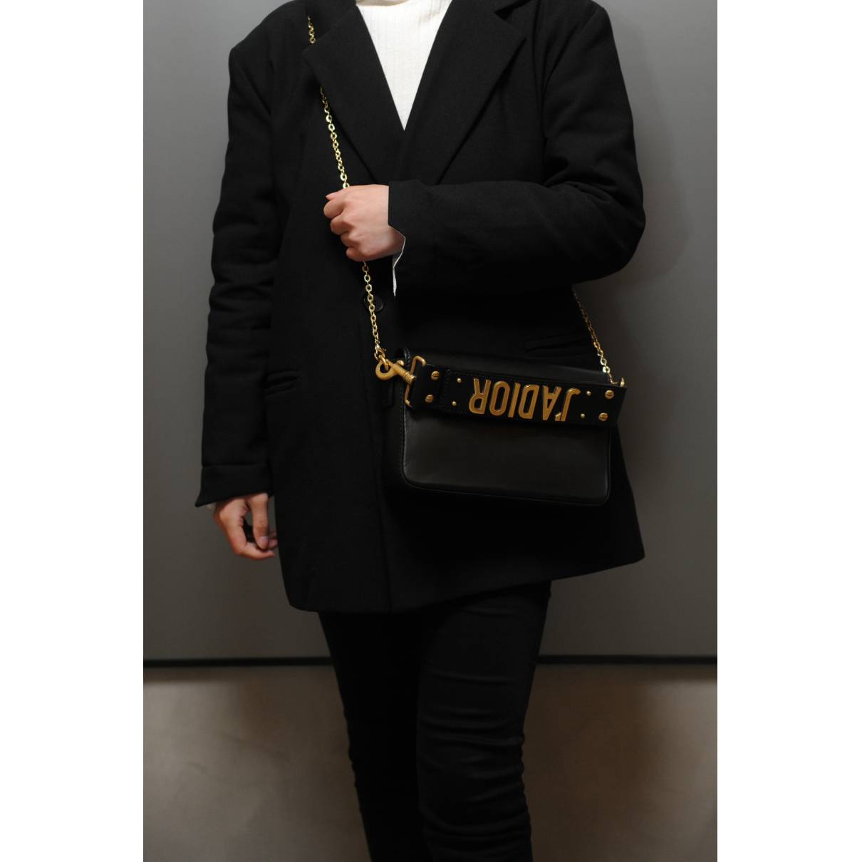 Dior J'adior Shoulder Straps Bag Black In Leather