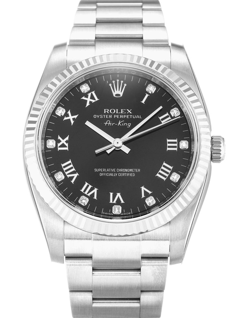 Replica Rolex Air-King 34mm Black Dial 114234