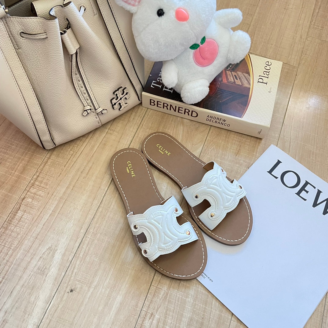 2023 summer denim flip-flops