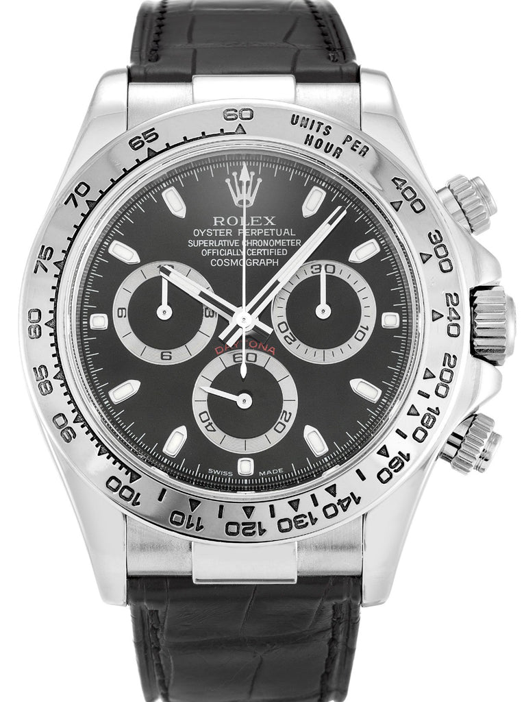 Replica Rolex Daytona 40mm Black Dial 116519