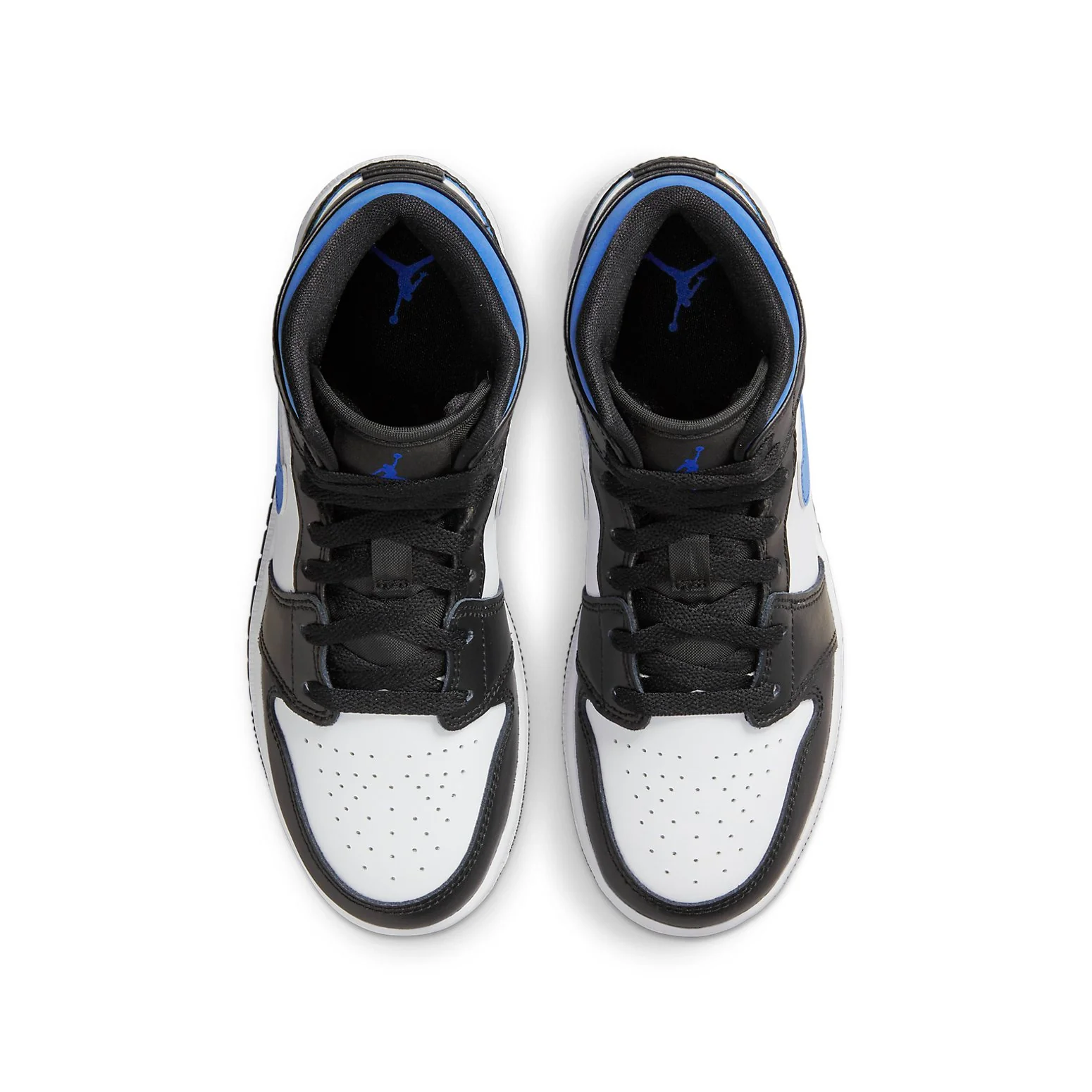 (GS) Air Jordan 1 Mid 'White Black Racer Blue' 554725-140