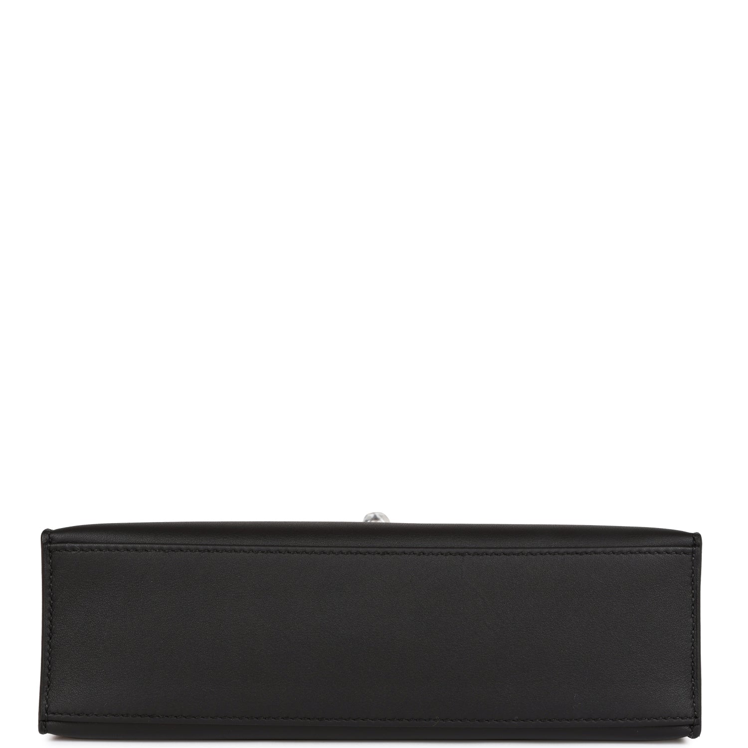 Hermès Kelly Pochette Black Swift Palladium Hardware