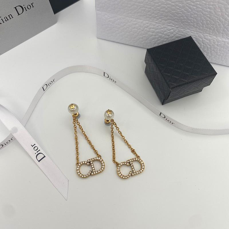 retro rhinestone pendant earrings