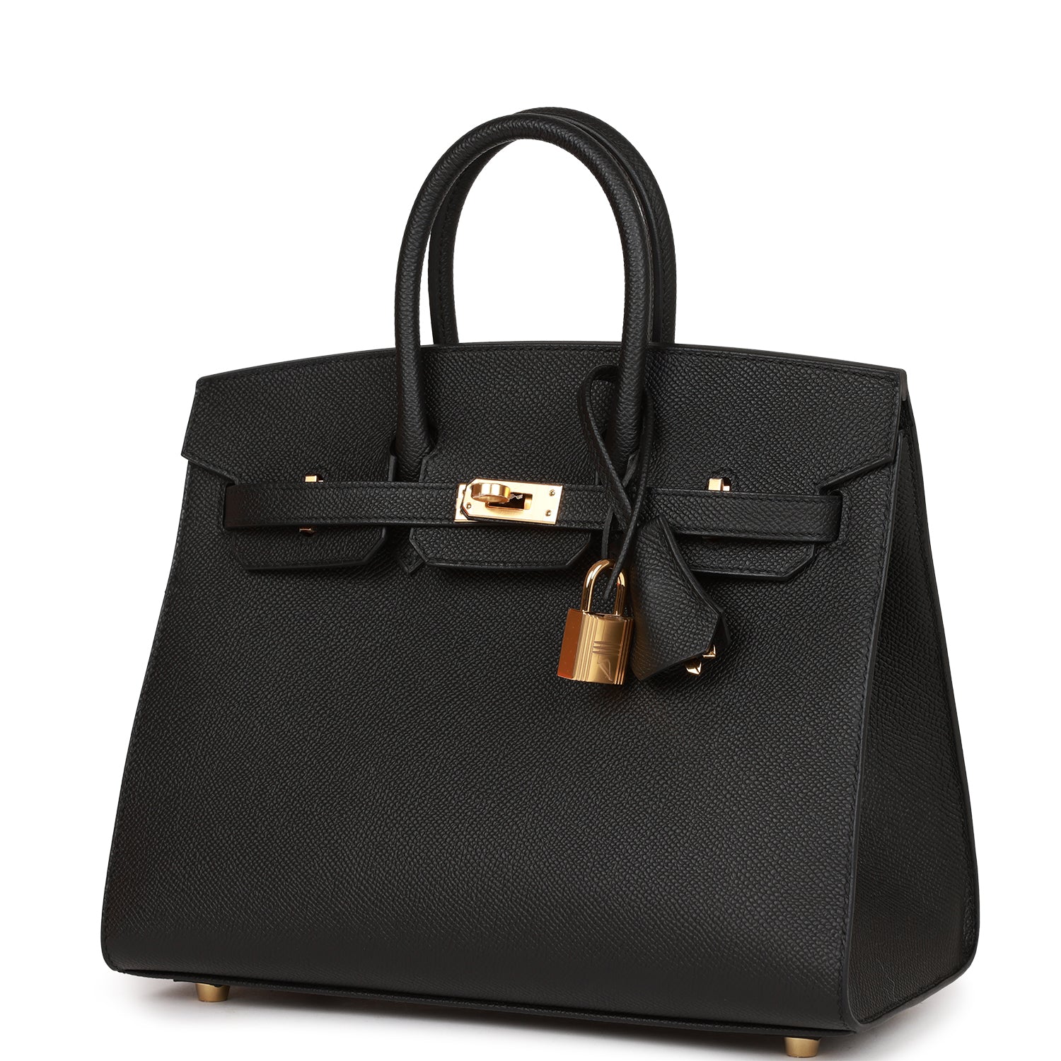Hermès Birkin Sellier 25 Black Epsom Gold Hardware