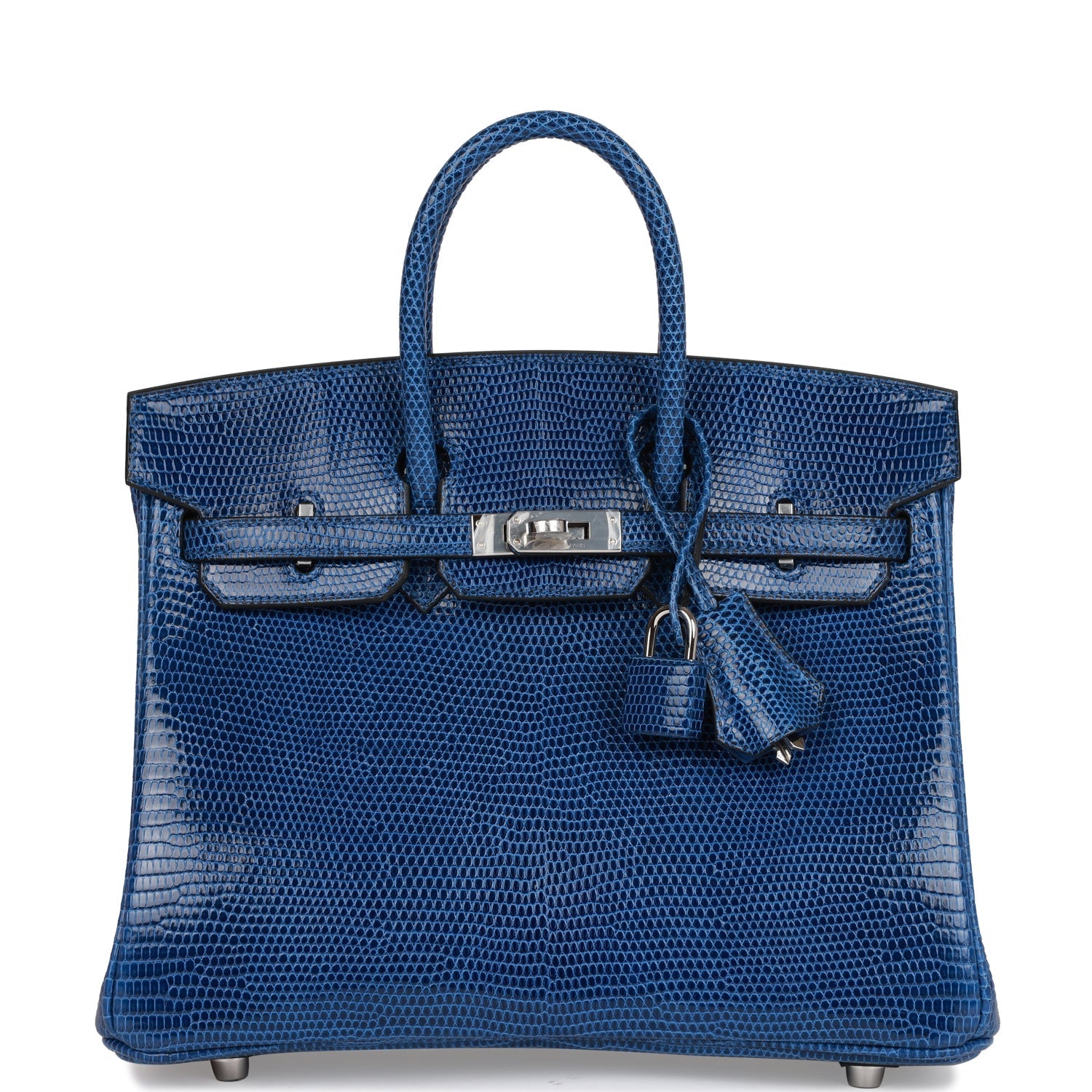Hermès Birkin 25 Bleu Saphir Lizard Palladium Hardware