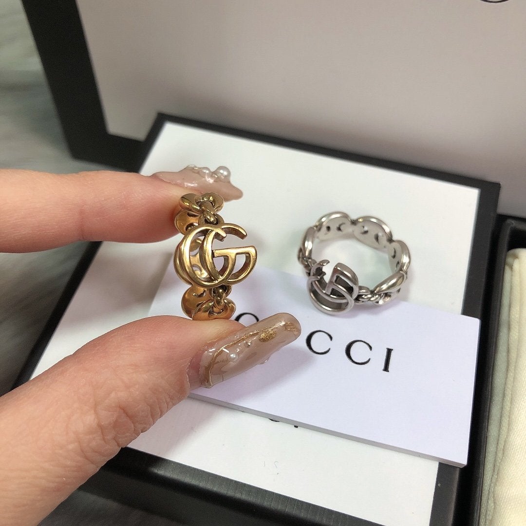 Fashion Double G Garland Ring