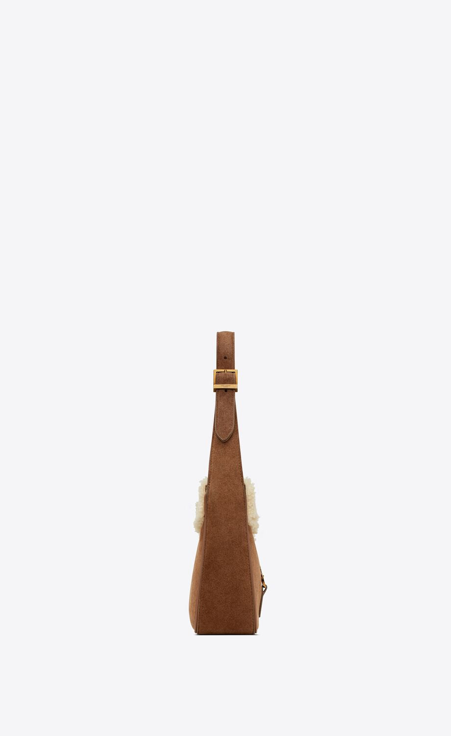 YSL Le 5 a 7 Hobo Bag in Suede and Shearling
