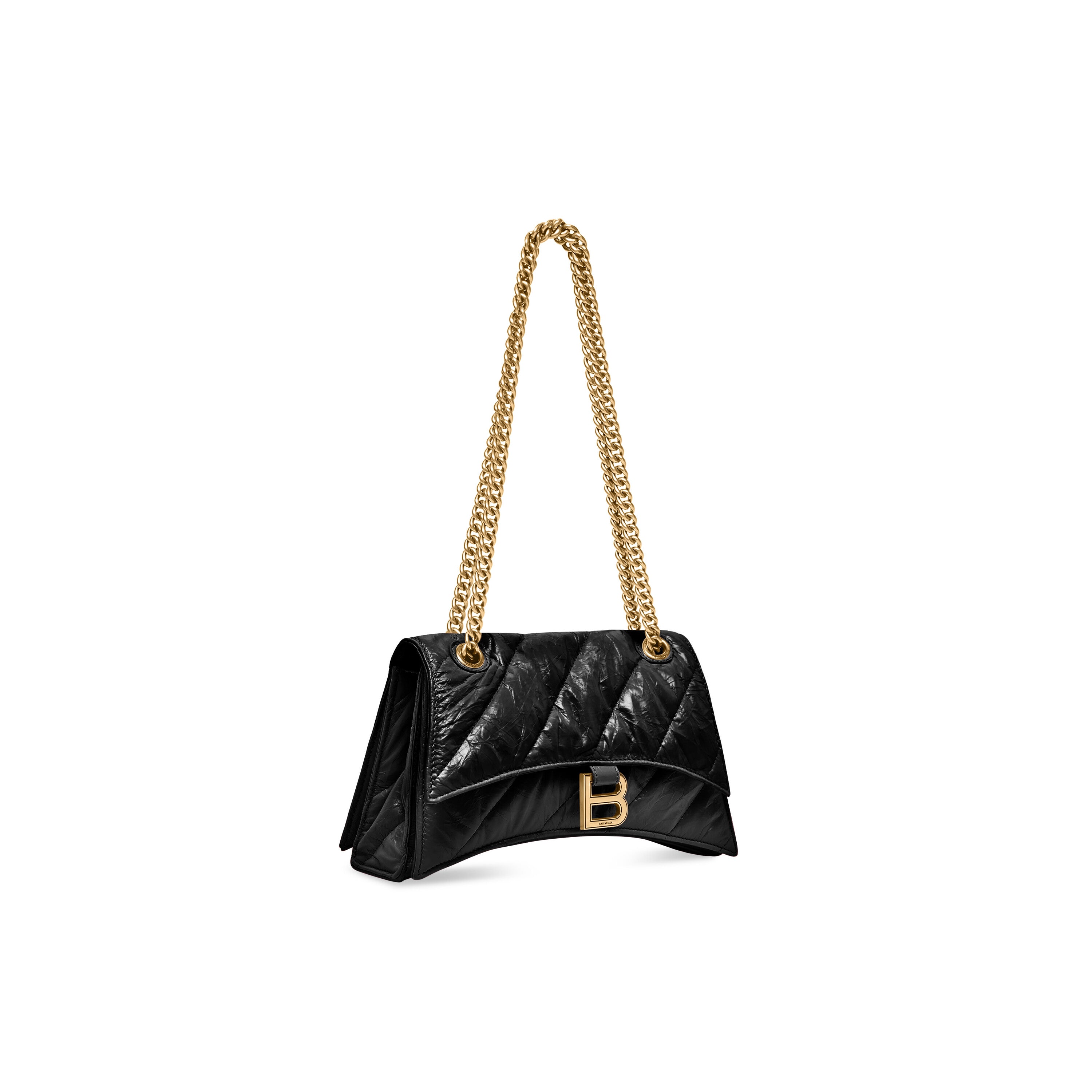 WOMEN'S CRUSH SMALL CHAIN BAG QUILTED IN BLACK