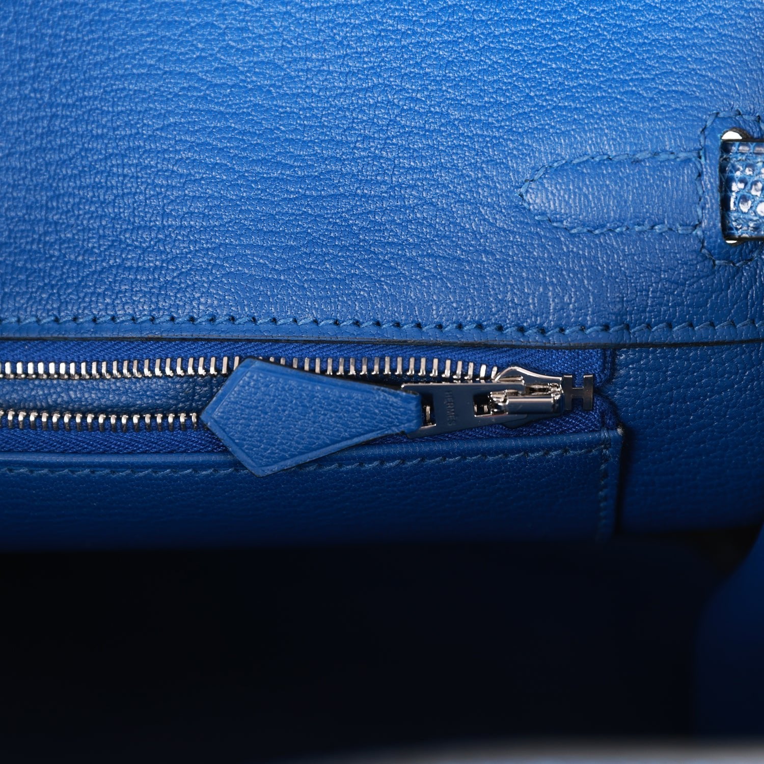 Hermès Birkin 25 Bleu Saphir Lizard Palladium Hardware