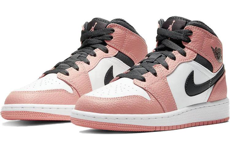 (GS) Air Jordan 1 Mid 'Pink Quartz' 555112-603