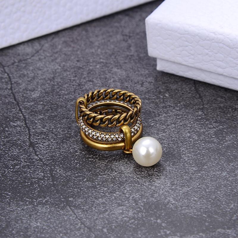 New Pearl Multi-Level Ring