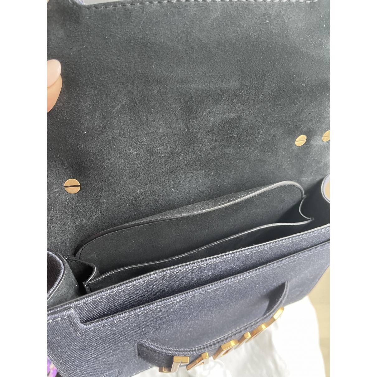 Dior J'Adior Blue Denim Embroidered Crossbody Bag