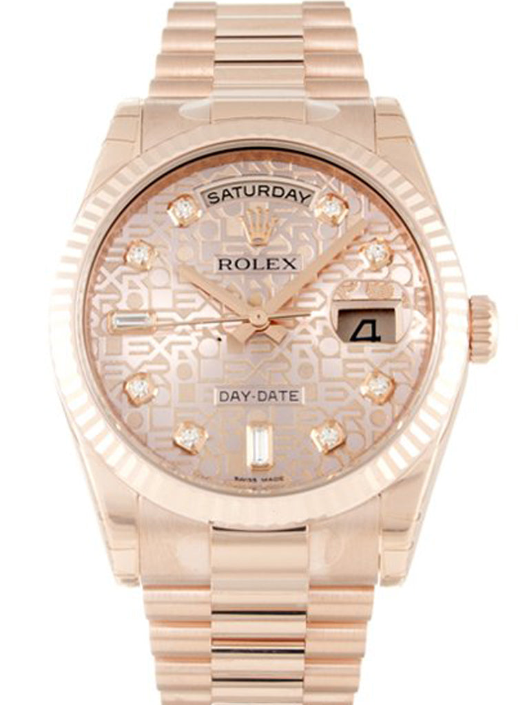 Replica Rolex Day-Date 36mm Rose Dial 118235 F