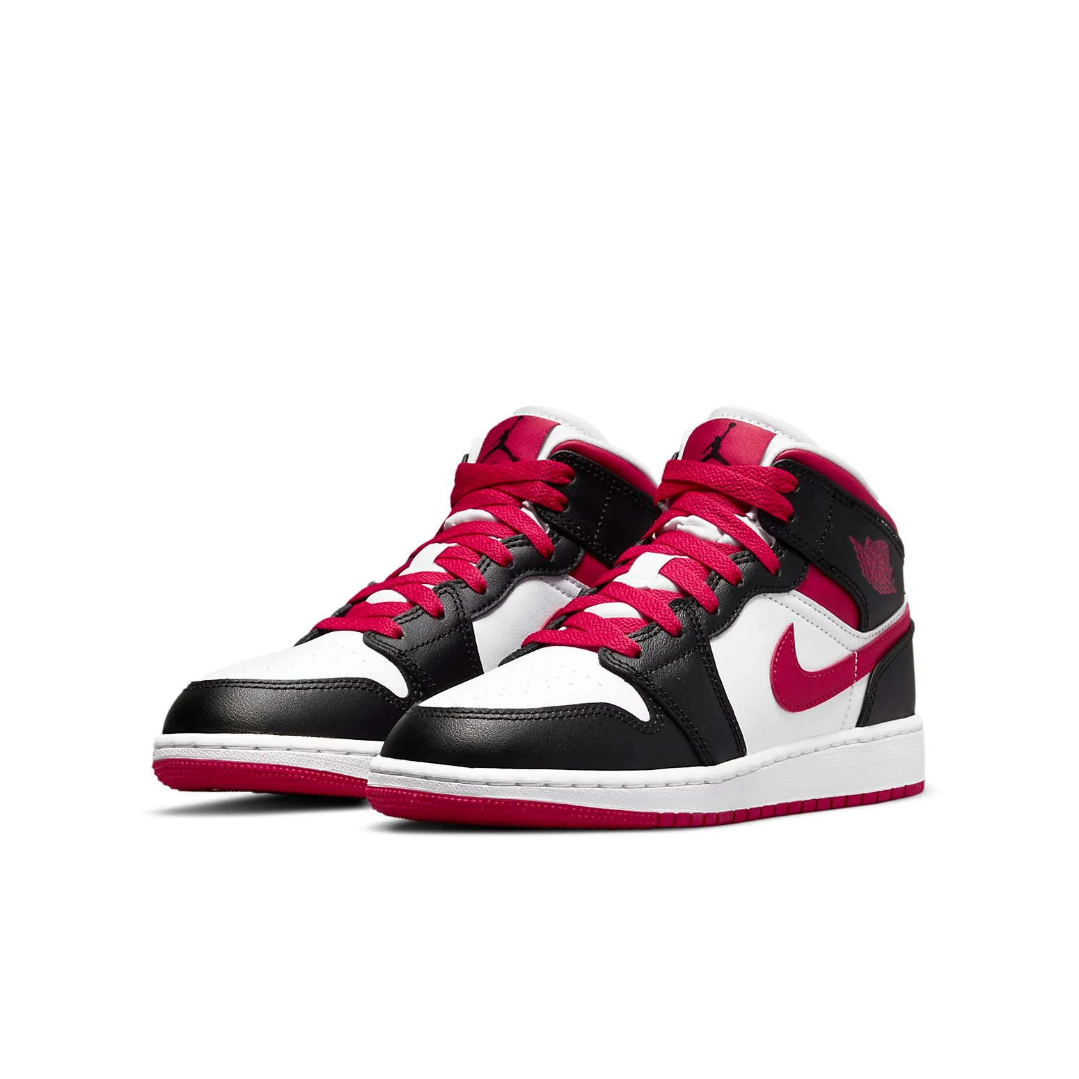 (GS) Air Jordan 1 Mid 'White Very Berry' 554725-016