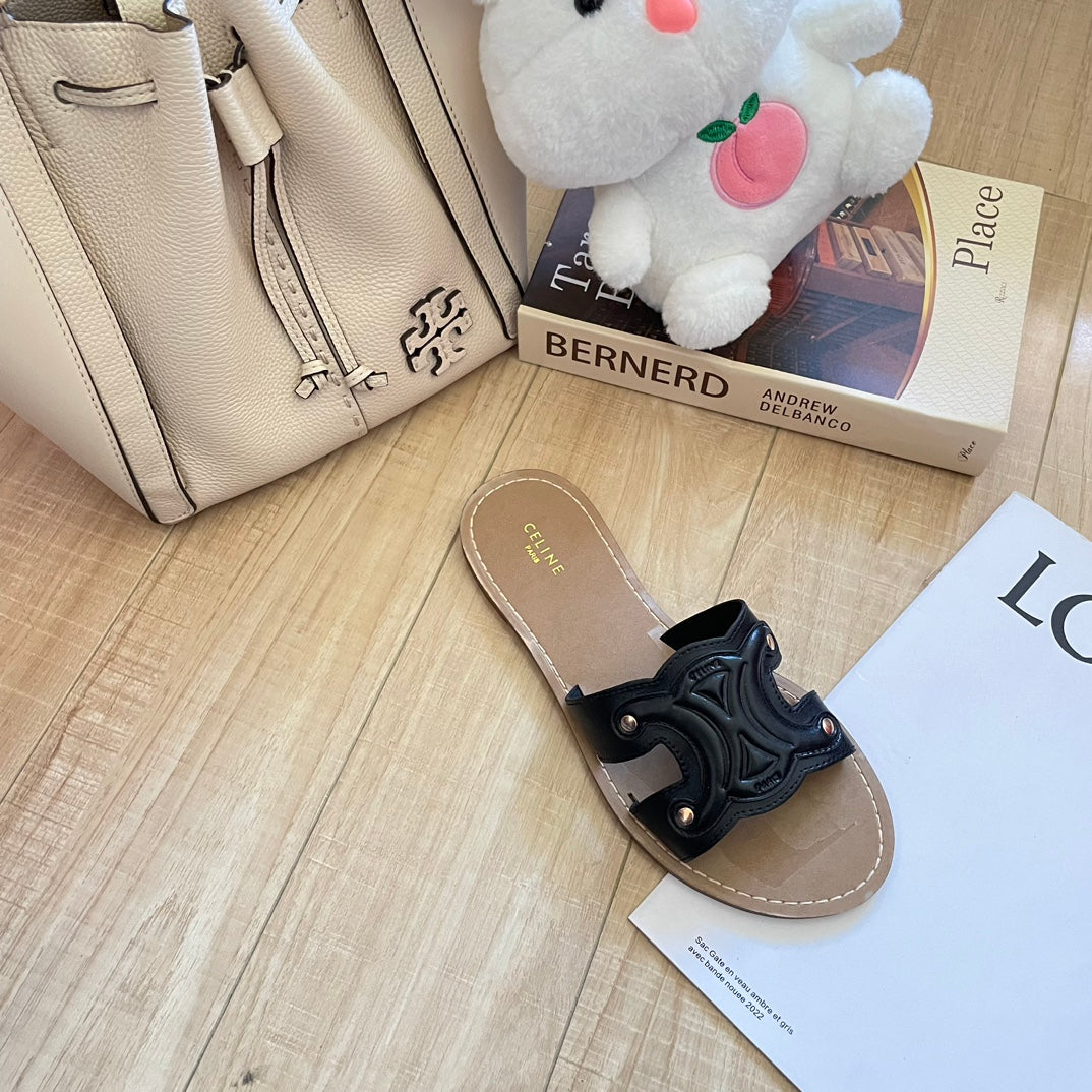 2023 summer denim flip-flops