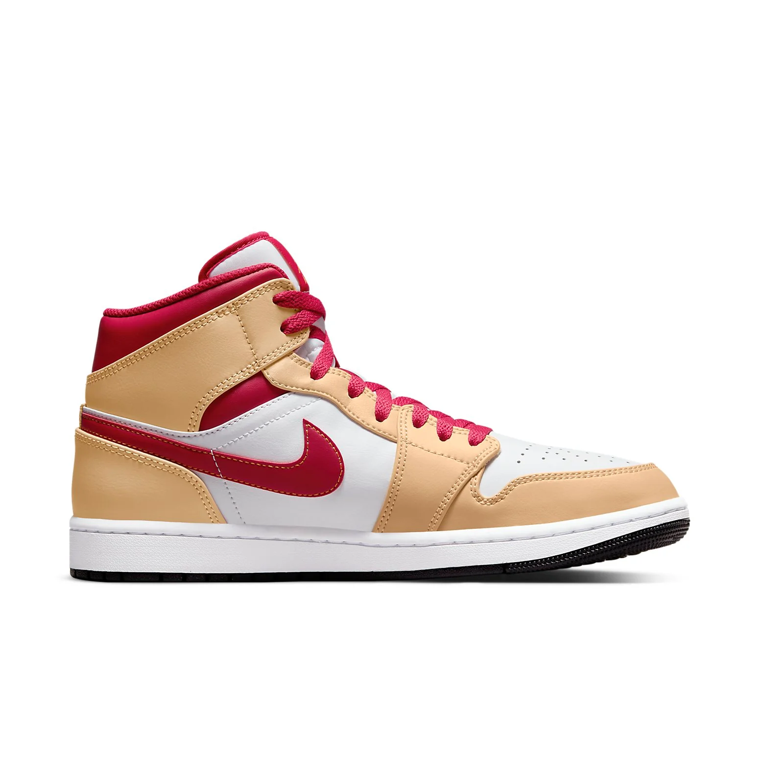 Air Jordan 1 Mid 'Light Curry Cardinal Red' 554724-201