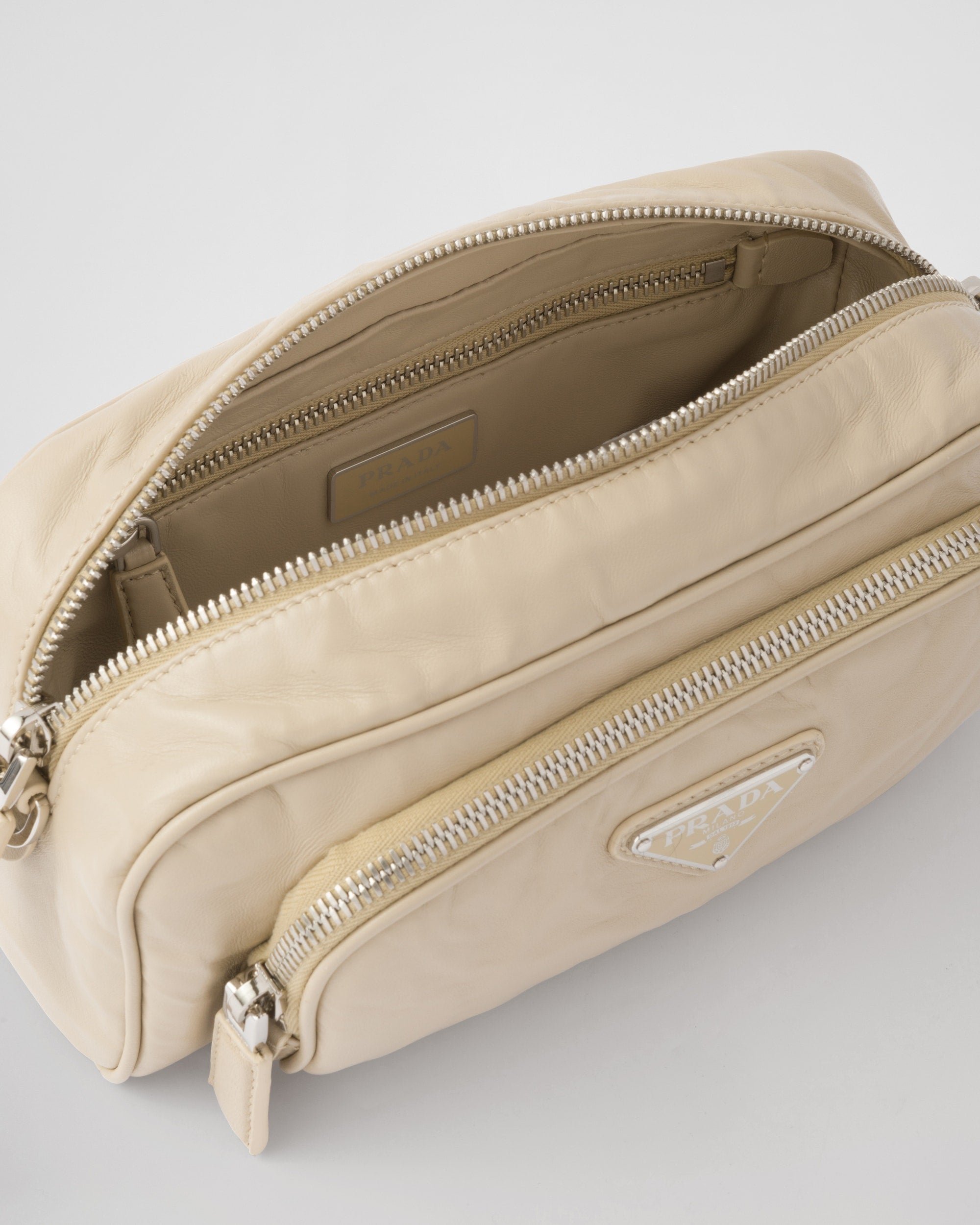 Prada Nappa antique leather multi-pocket shoulder bag - Desert Beige