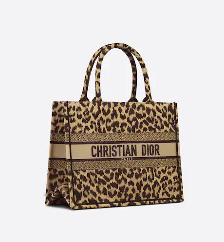 MEDIUM DIOR BOOK TOTE Beige Multicolor Mizza Embroidery (36 x 27.5 x 16.5 cm)