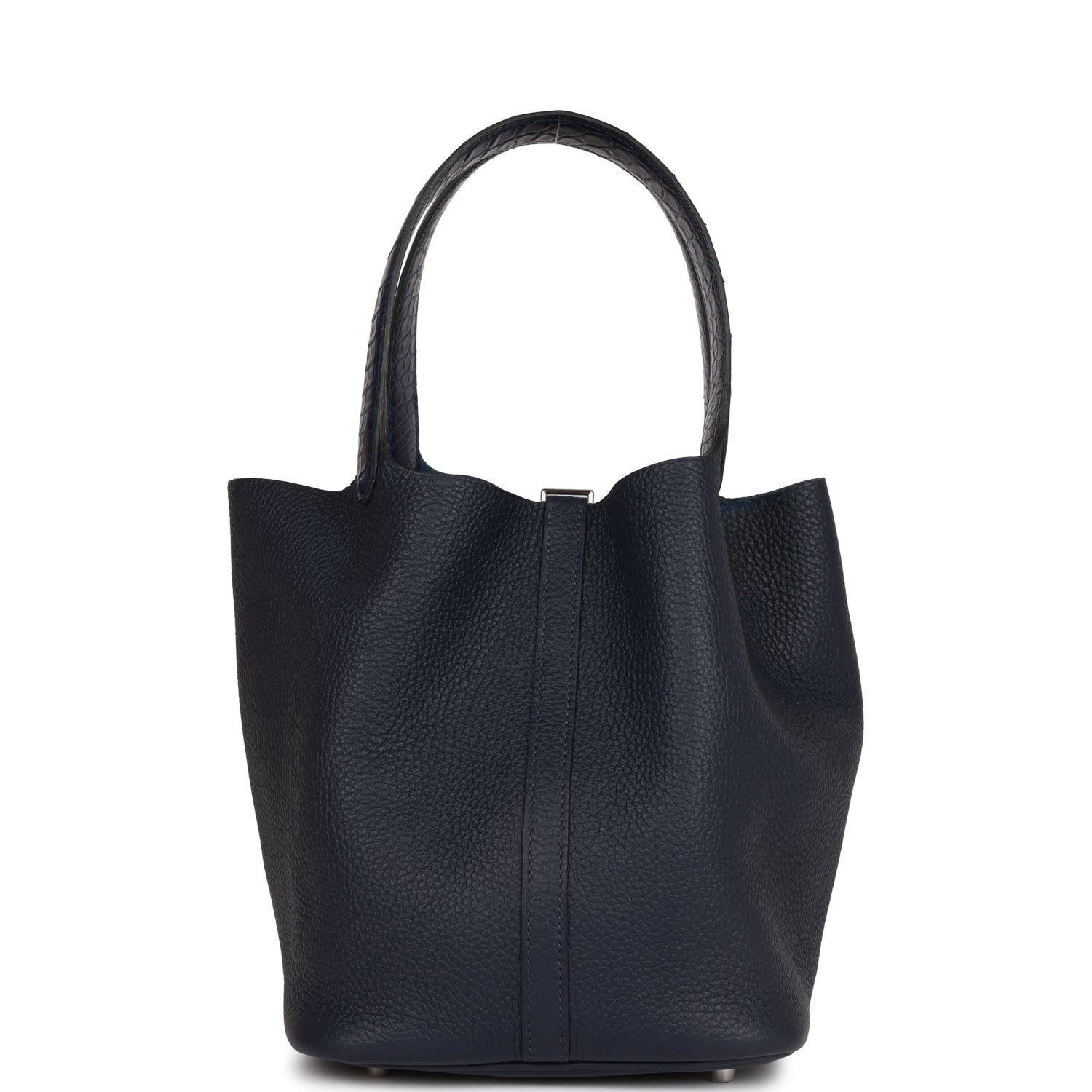 Hermès Picotin Lock 18 Bleu Nuit Clemence and Matte Alligator Touch Palladium Hardware