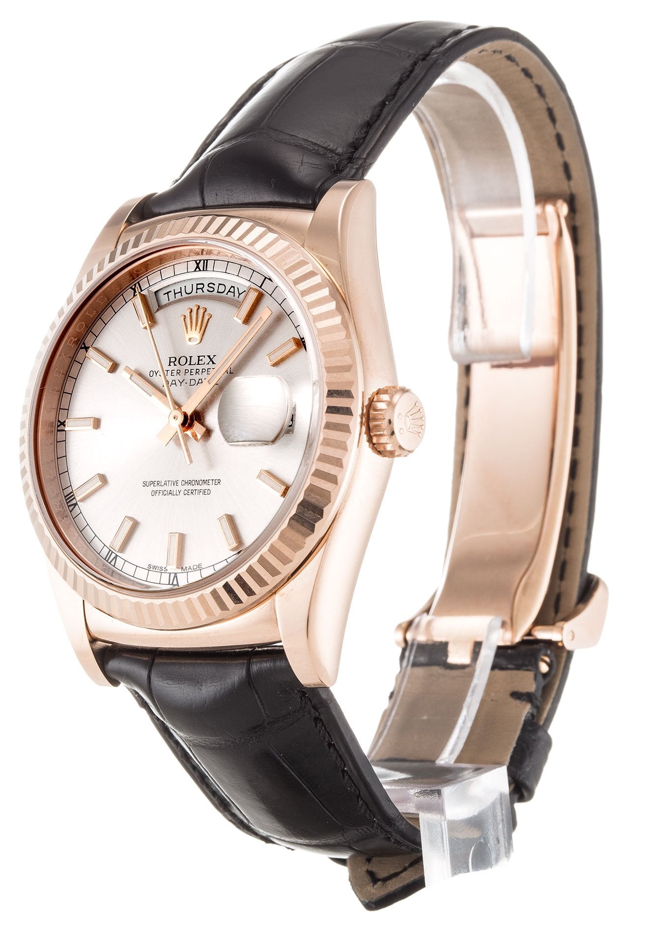 Replica Rolex Day-Date 36mm Silver Dial 118135