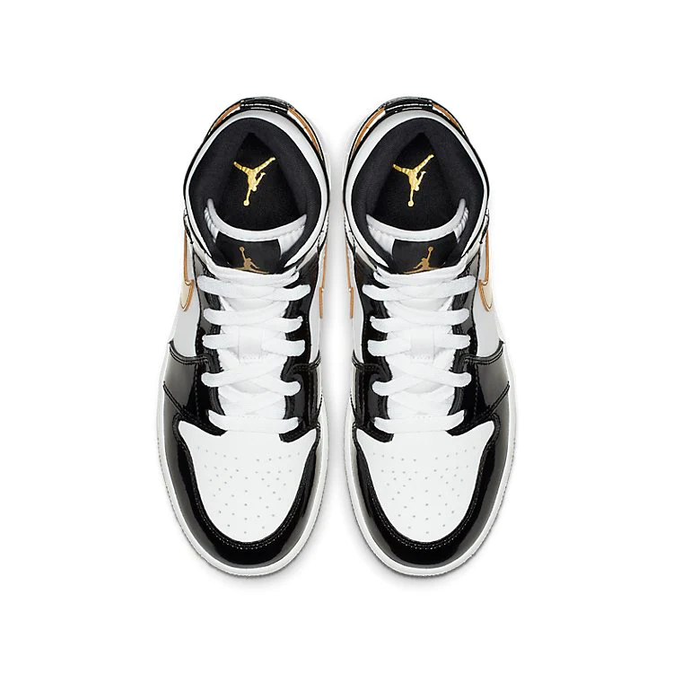 (GS) Air Jordan 1 Mid SE 'Black Gold' BQ6931-007