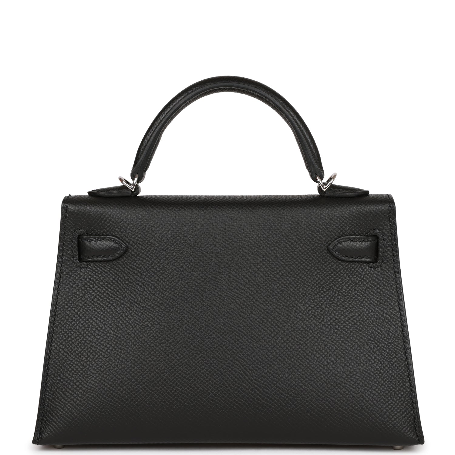 Hermès Kelly Sellier 20 Black Epsom Palladium Hardware