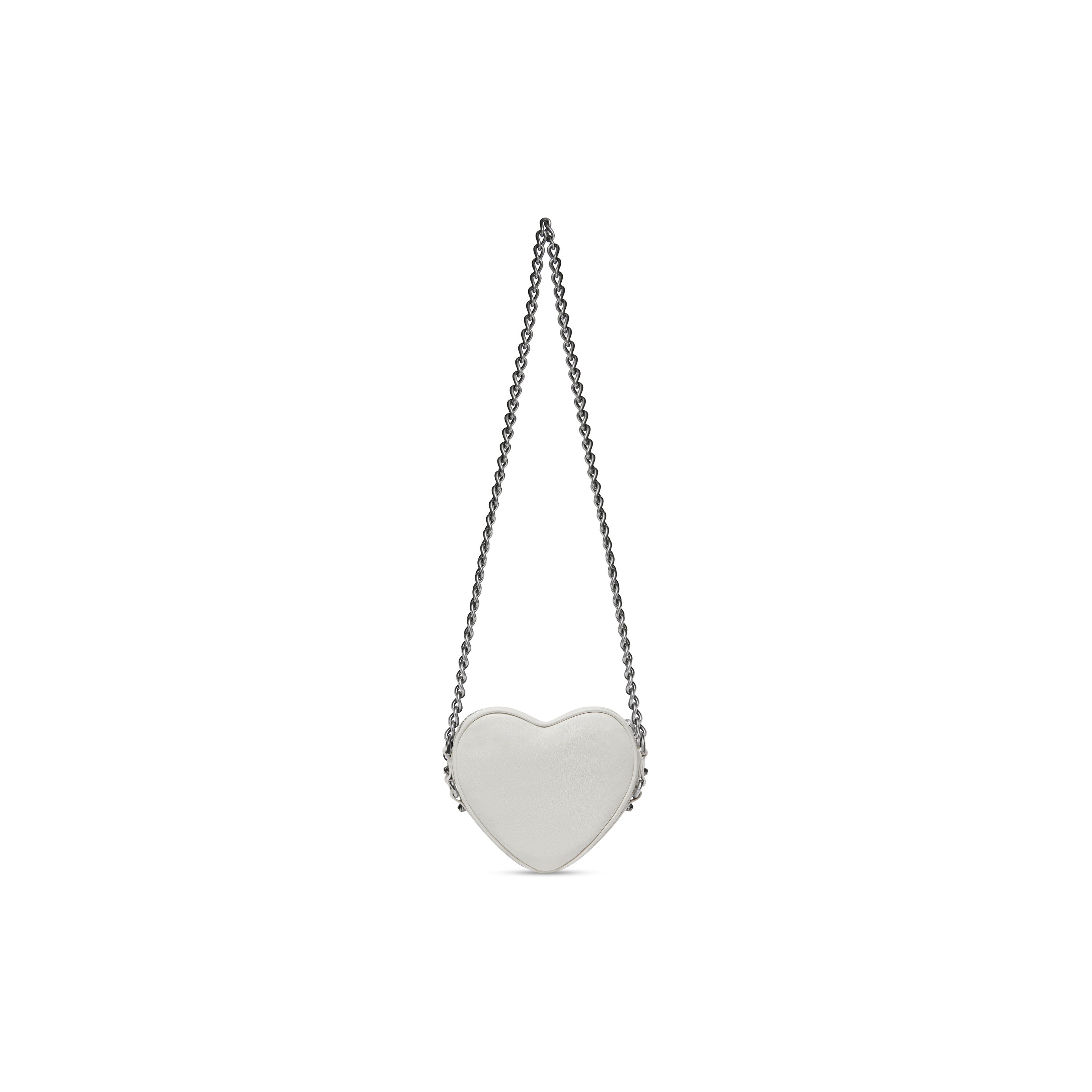 WOMEN'S LE CAGOLE HEART MINI BAG IN OPTIC WHITE