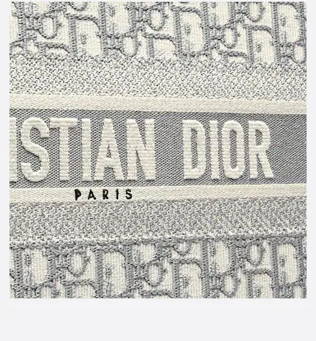 LARGE DIOR BOOK TOTE Gray Dior Oblique Embroidery (42 x 35 x 18.5 cm)